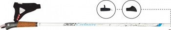 Карбоновые палки для скандинавской ходьбы фиксированной длинны KV+ EXLUSIVE CLIP 60% карбон ( белые) 